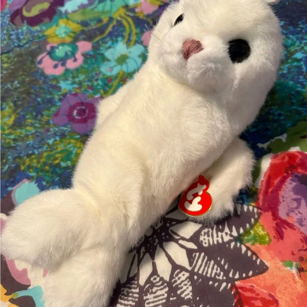 Ty Plush White Seal Toy